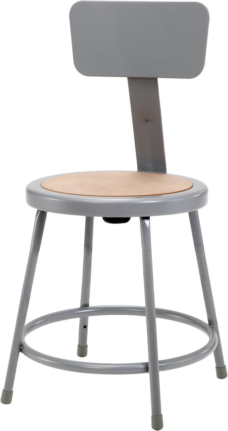 Heavy Duty Steel Stool With Backrest