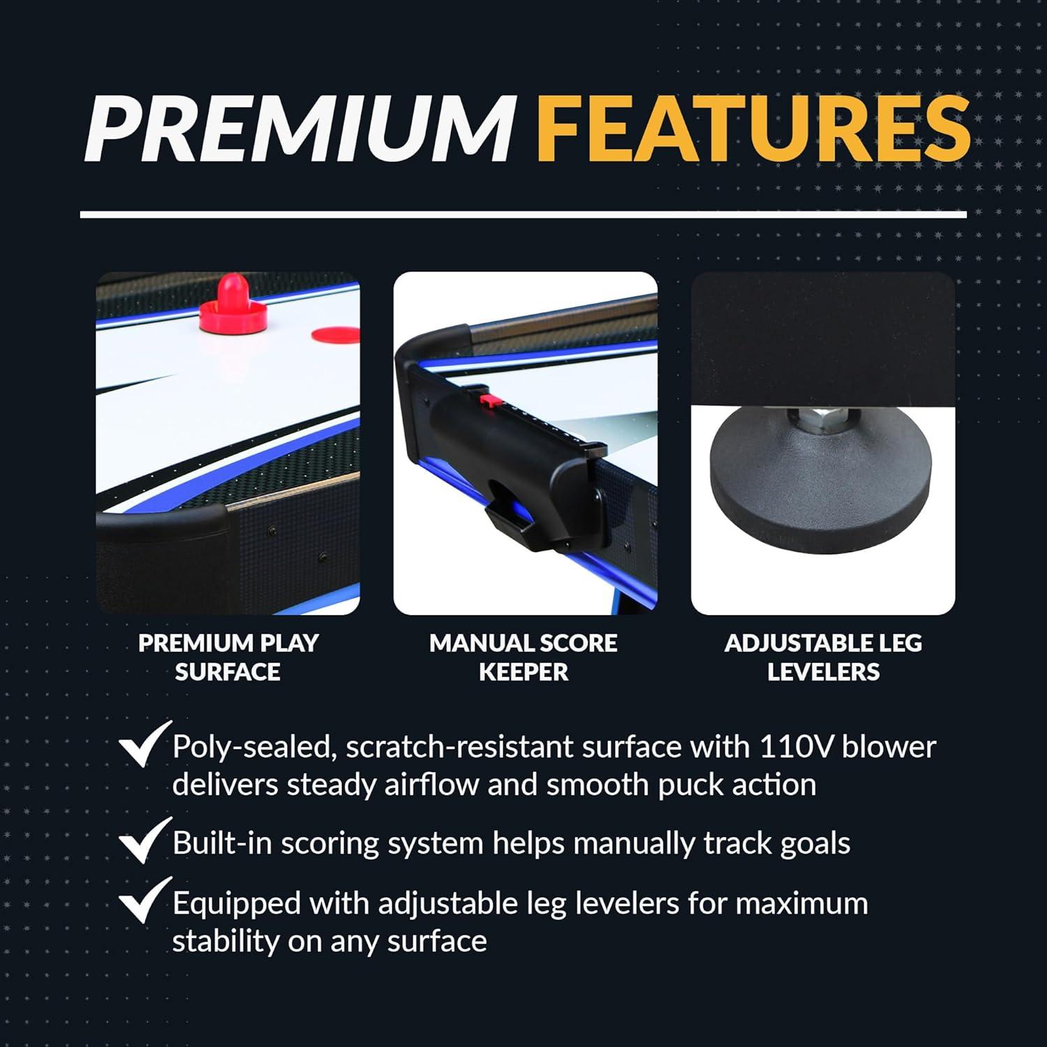 Hathaway Games 5' Two Player Air Hockey Table with Manual Scoreboard