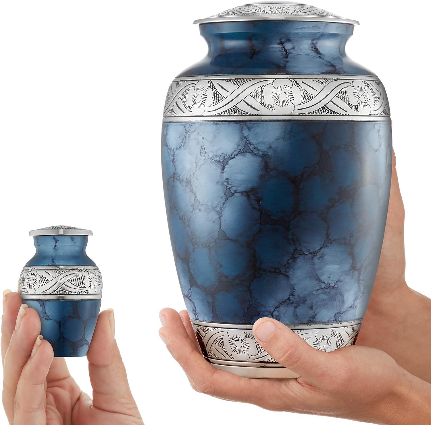 Reminded Decorative Urn Set, 1 Large and 4 Small