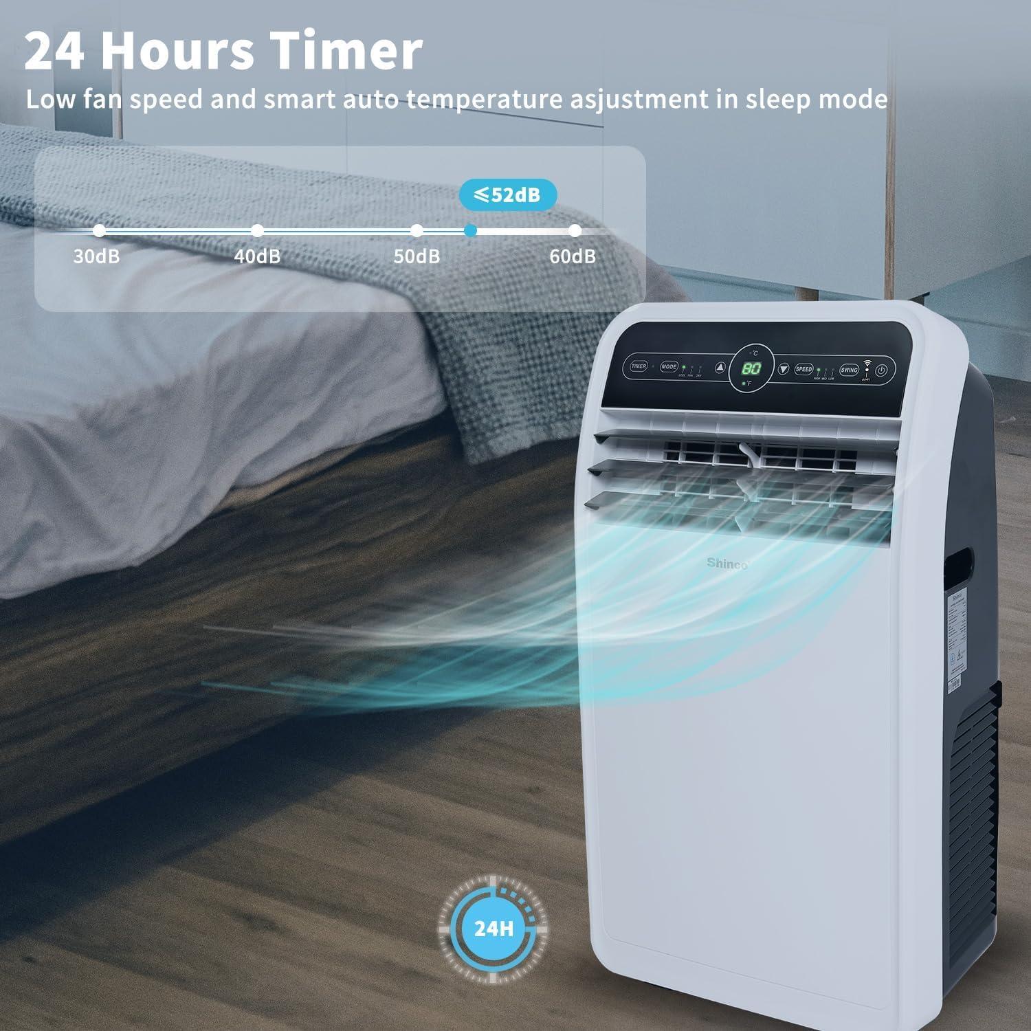 Shinco Shinco 8,000 BTU(ASHRAE) Portable Air Conditioner with Remote