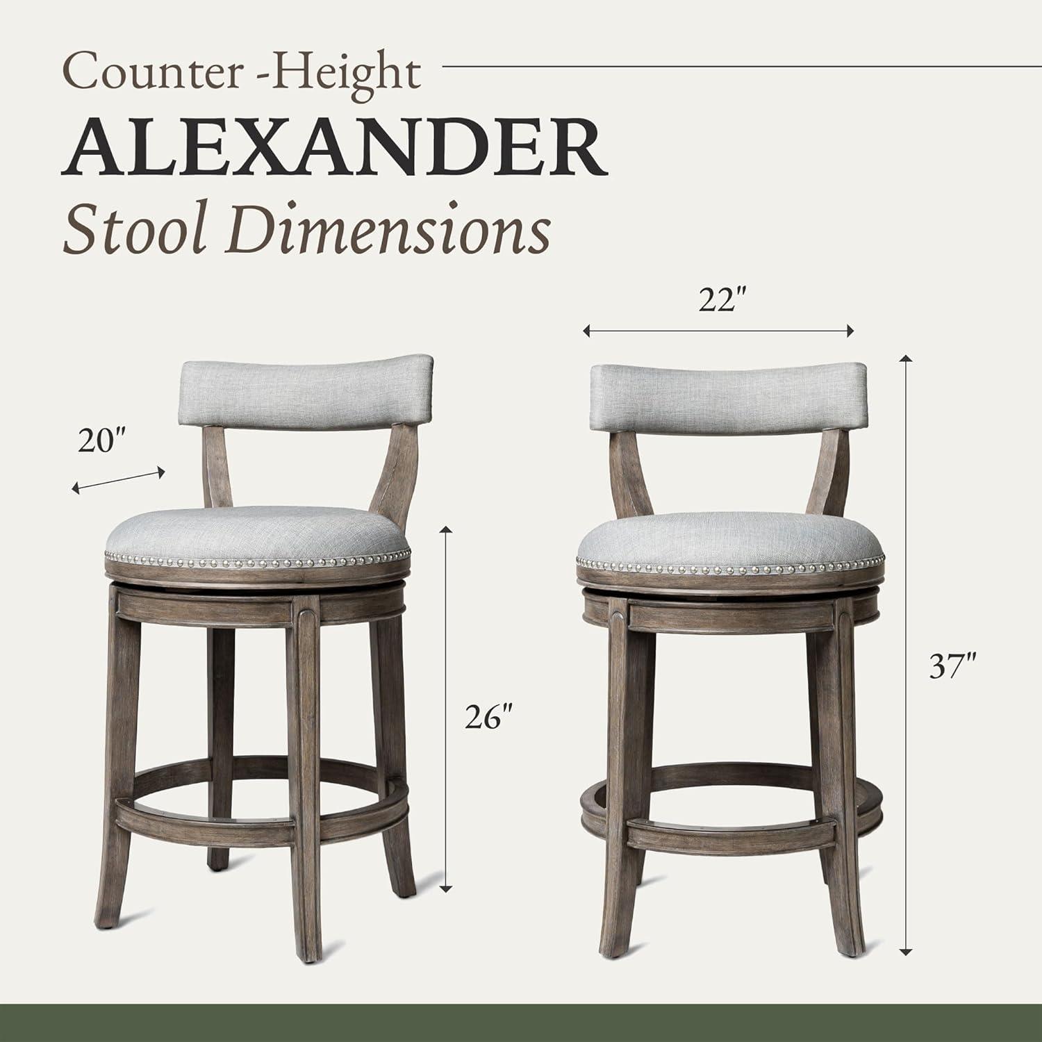 Maven Lane Maven Lane Alexander Stool with Fabric Upholstery