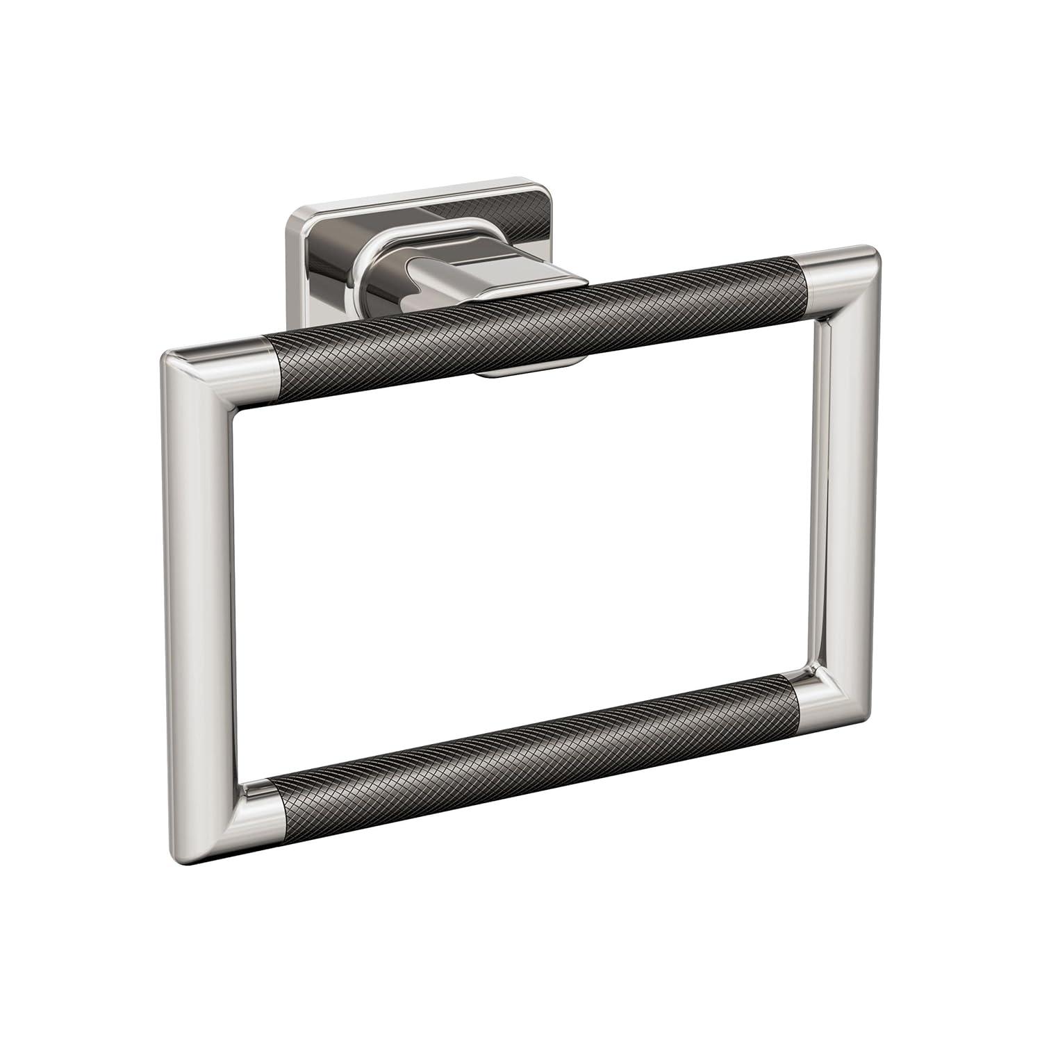 Amerock Esquire Polished Nickel/Gunmetal Closed Towel Ring