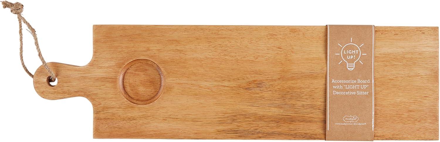 Light Brown Mango Wood Paddle Serving Board