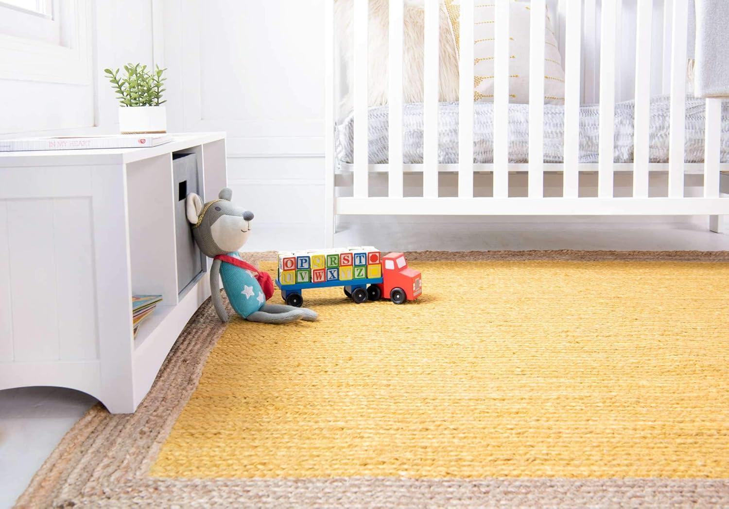 Unique Loom Braided Jute Goa Border Indoor Flatweave Braided Area Rug