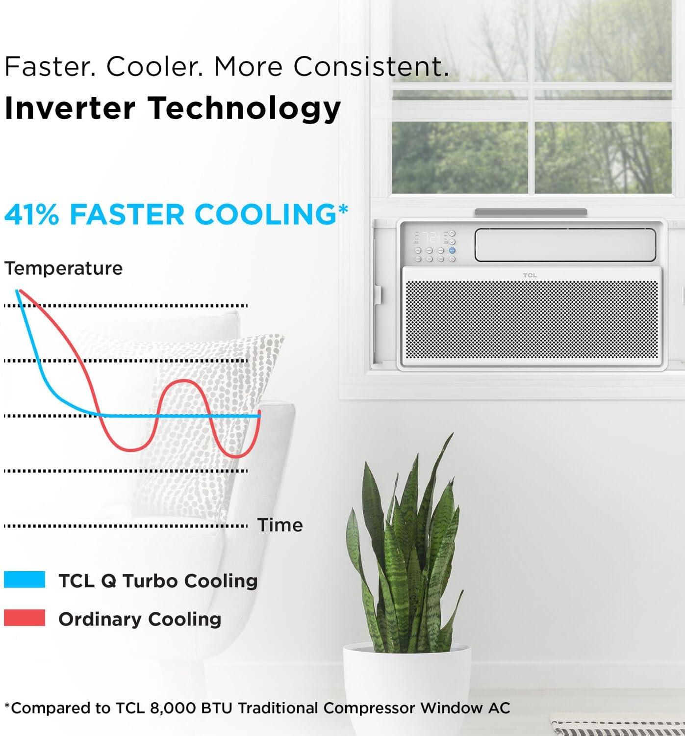 TCL 12000 BTU Wi-Fi Connected Window Air Conditioner with Remote Included