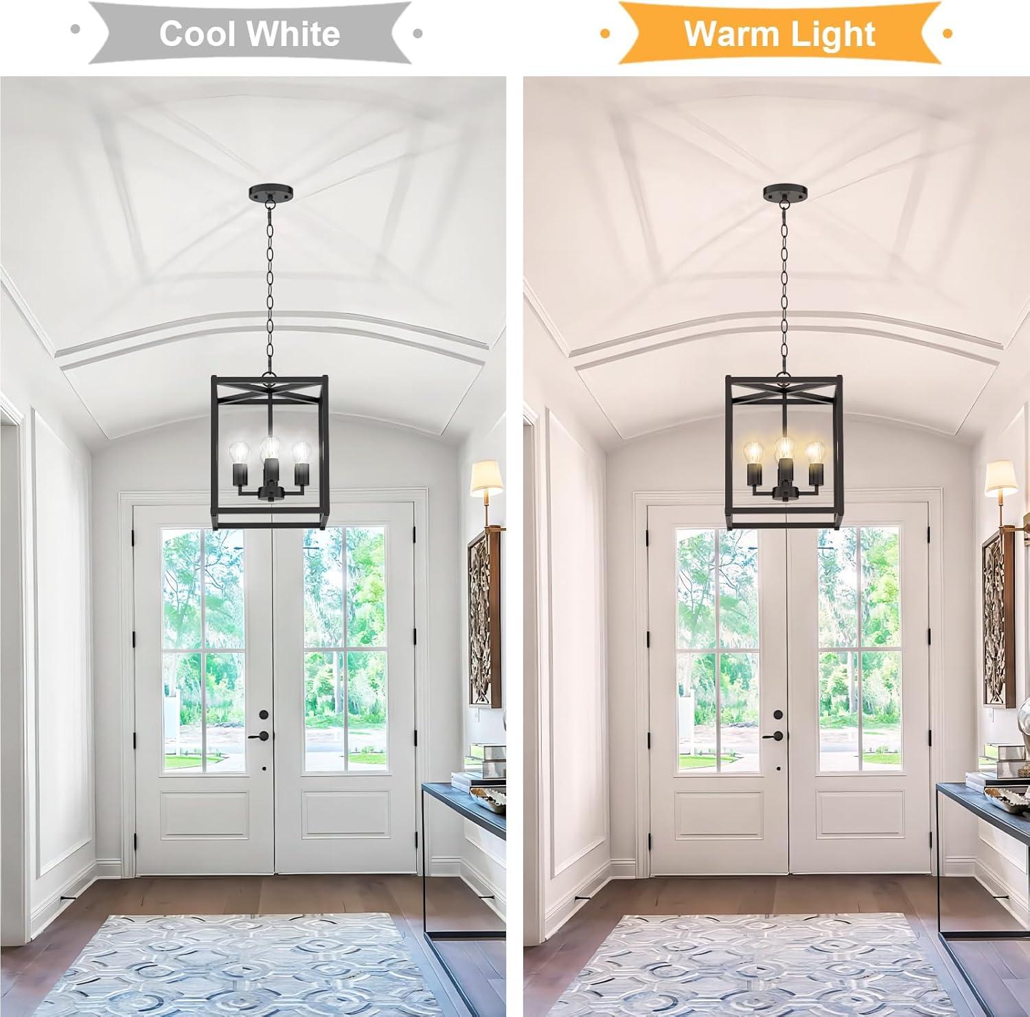 17 Stories Keya 4 - Light Iron Dimmable Lantern Geometric Chandelier