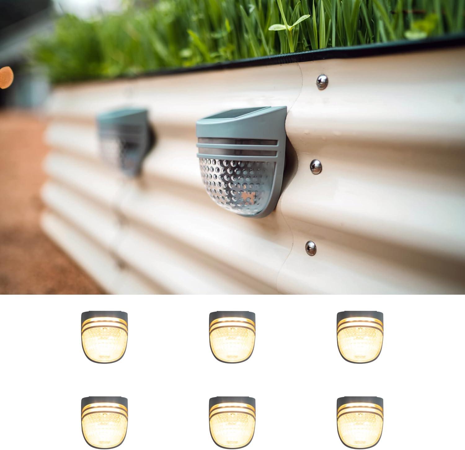 Add ons Dappled-Pebble Gray Outdoor Waterproof Solar Powered Integrated LED Deck Light Pack