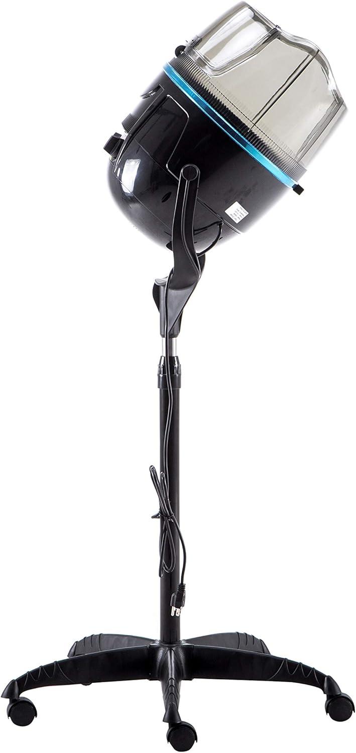 BarberPub Adjustable Bonnet Hood Hair Dryer with Wheel