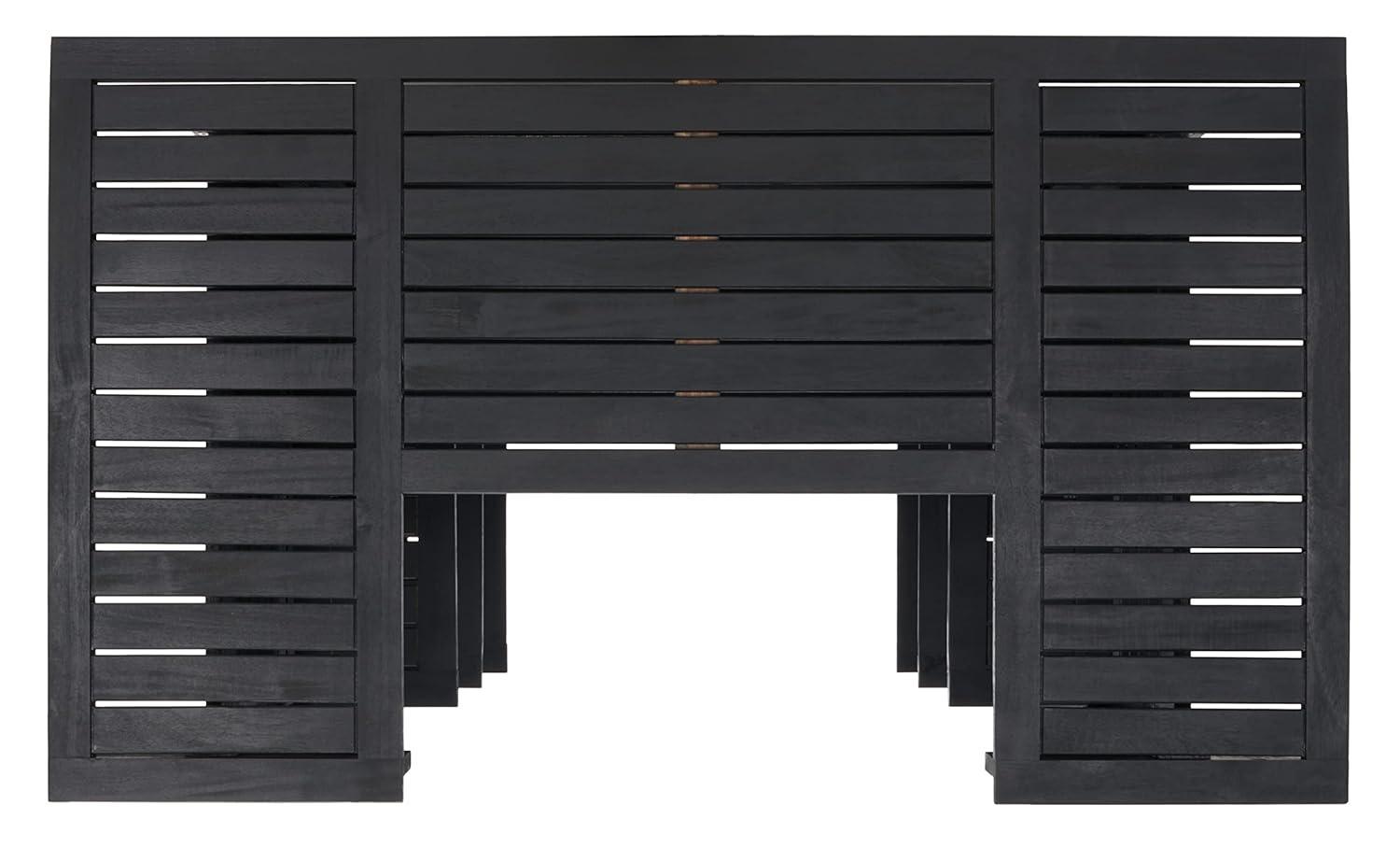 Monterey Patio Outdoor Bar Table - Black - Safavieh