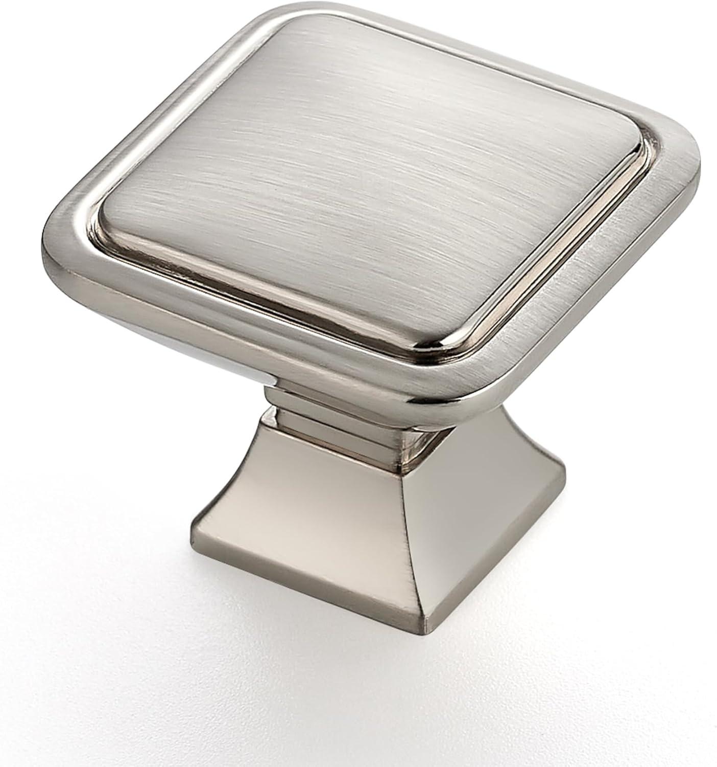 Single Hole Drawer Knobs - 10 Pack Black Cabinet Knobs - Square Dresser Knobs Dresser Handles Closet Door Knobs - Kitchen Cabinet Knobs - Cabinet Hardware