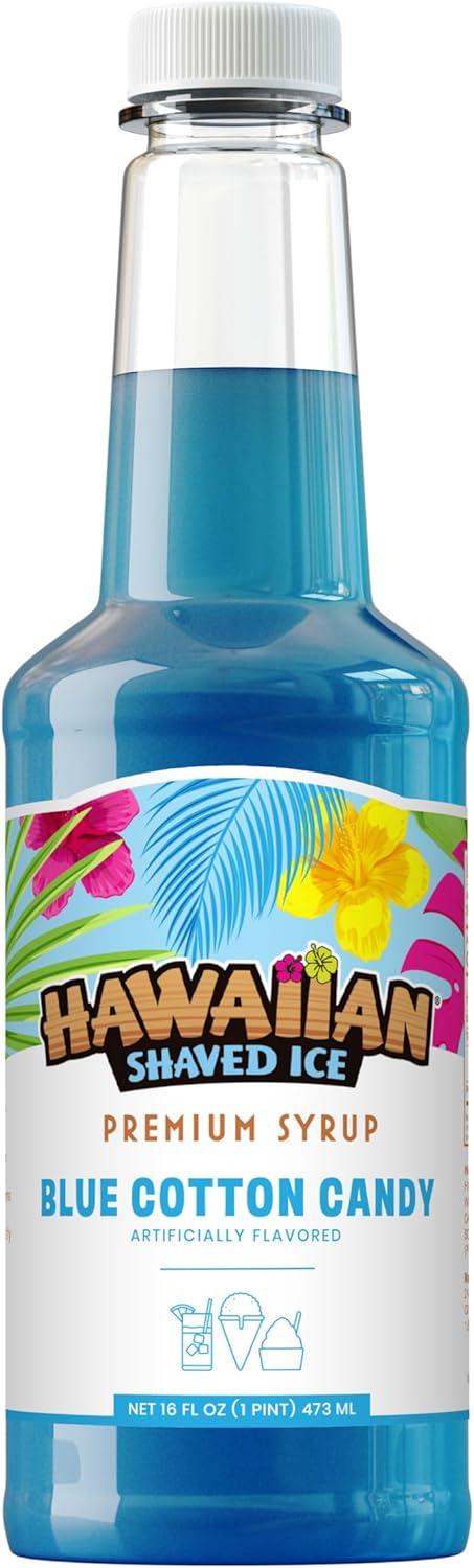 Hawaiian Shaved Ice Cotton Candy Flavor Snow Cone Syrup, 16 Fluid Ounces