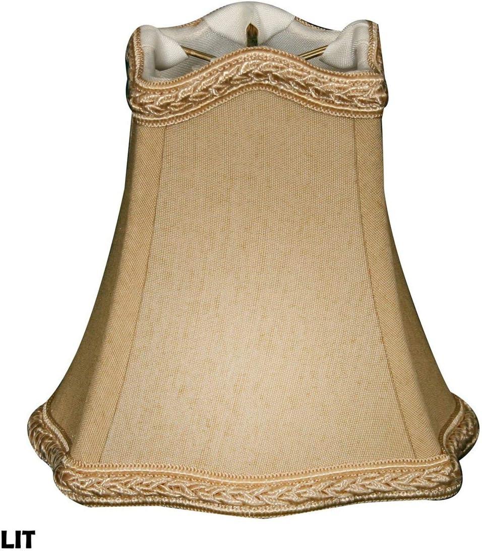 Royal Designs, Inc. Decorative Trim Hexagon Empire Chandelier Shade CS-508AGL-6, Antique Gold, 2.5 x 5 x 4.5, Pack of 6
