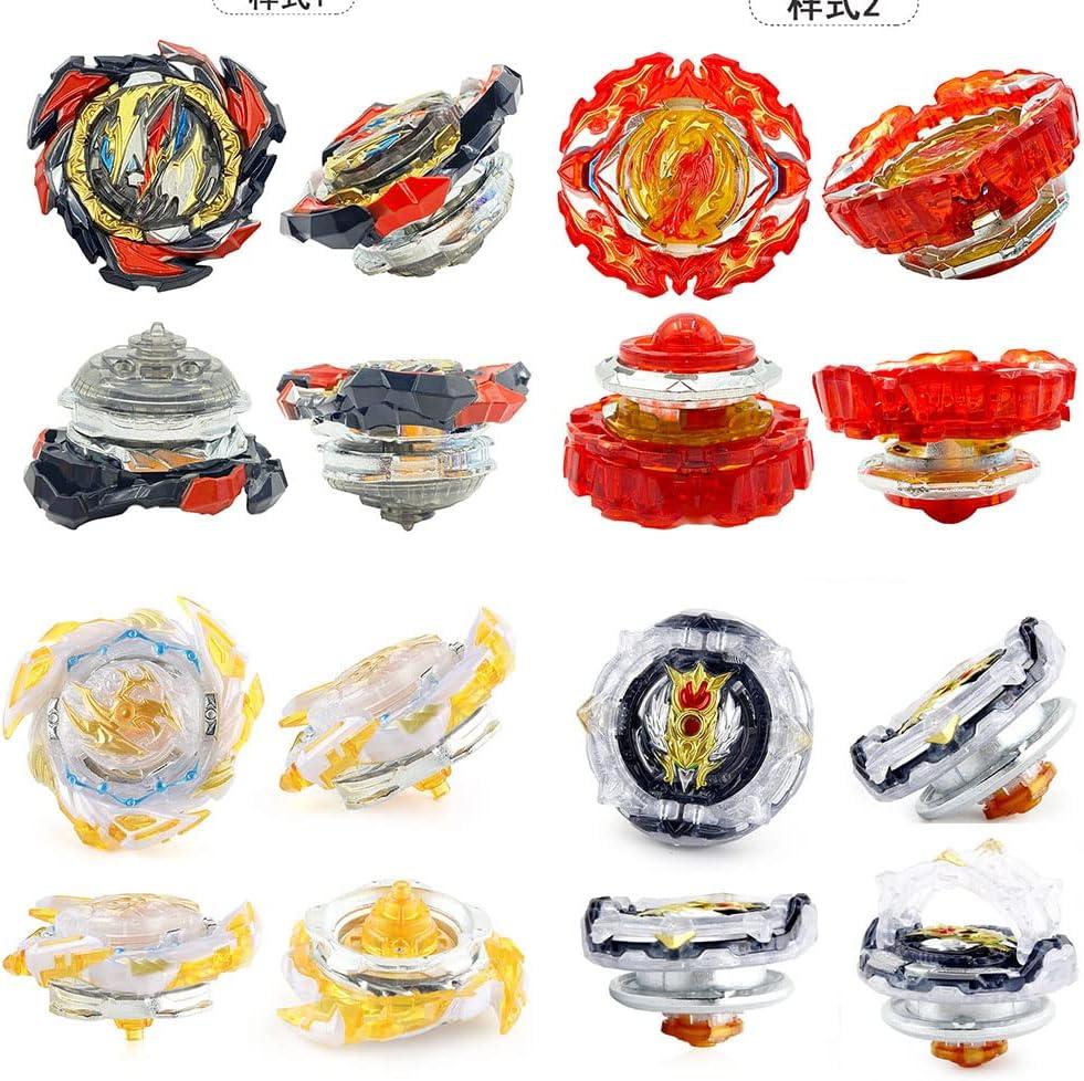 Bey Burst Gyro Toy Set Great Birthday Gift for Boys Children Kids 6 8+ Metal Fusion Attack Top Grip Blade Set with Battling Game Storage Box 8 Top Burst Gyros 3 Two-Way Launcher 2 Handles