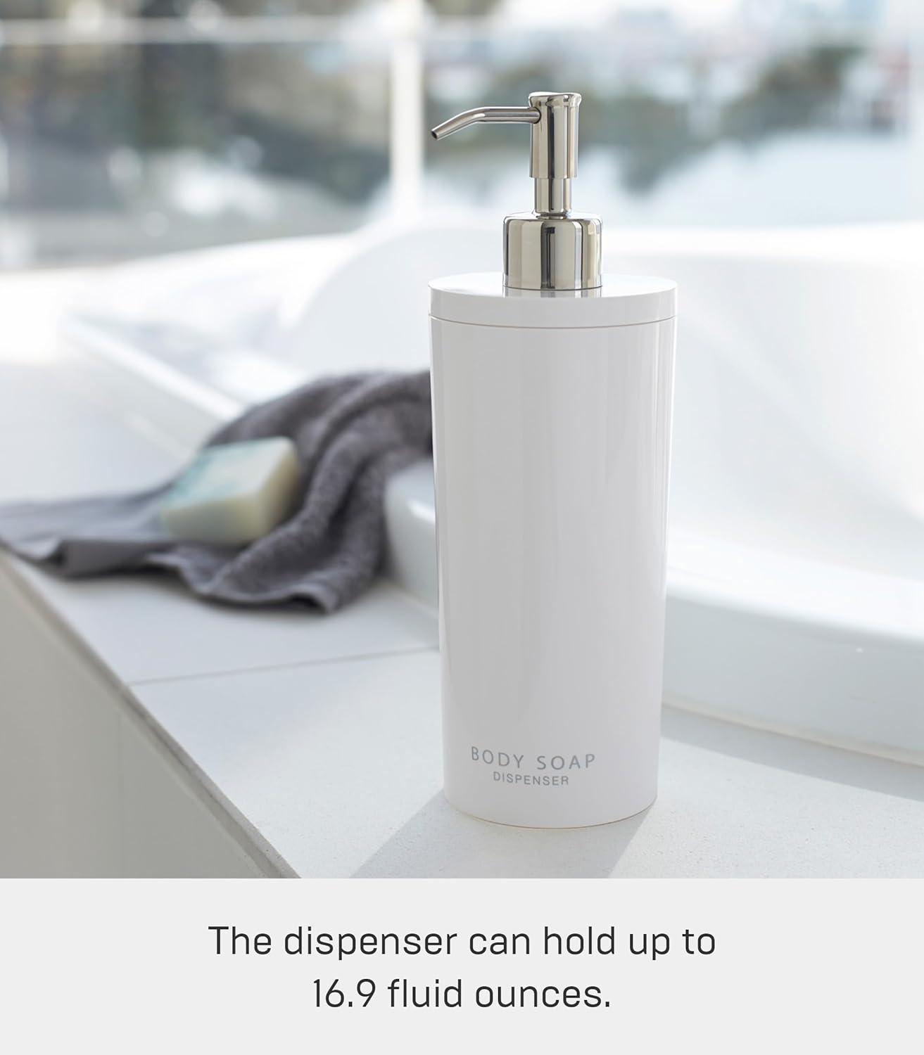 Yamazaki Home Yamazaki Home Body Soap Dispenser, Contemporary Bottle Pump For Shower, 16.9 fluid oz.