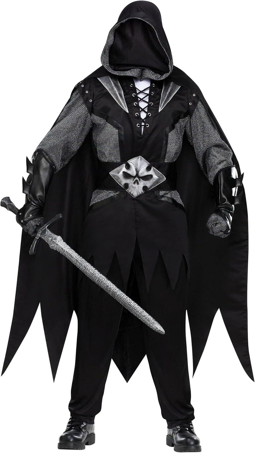 Fun World - Men's Evil Knight Costume - One Size Fits Most