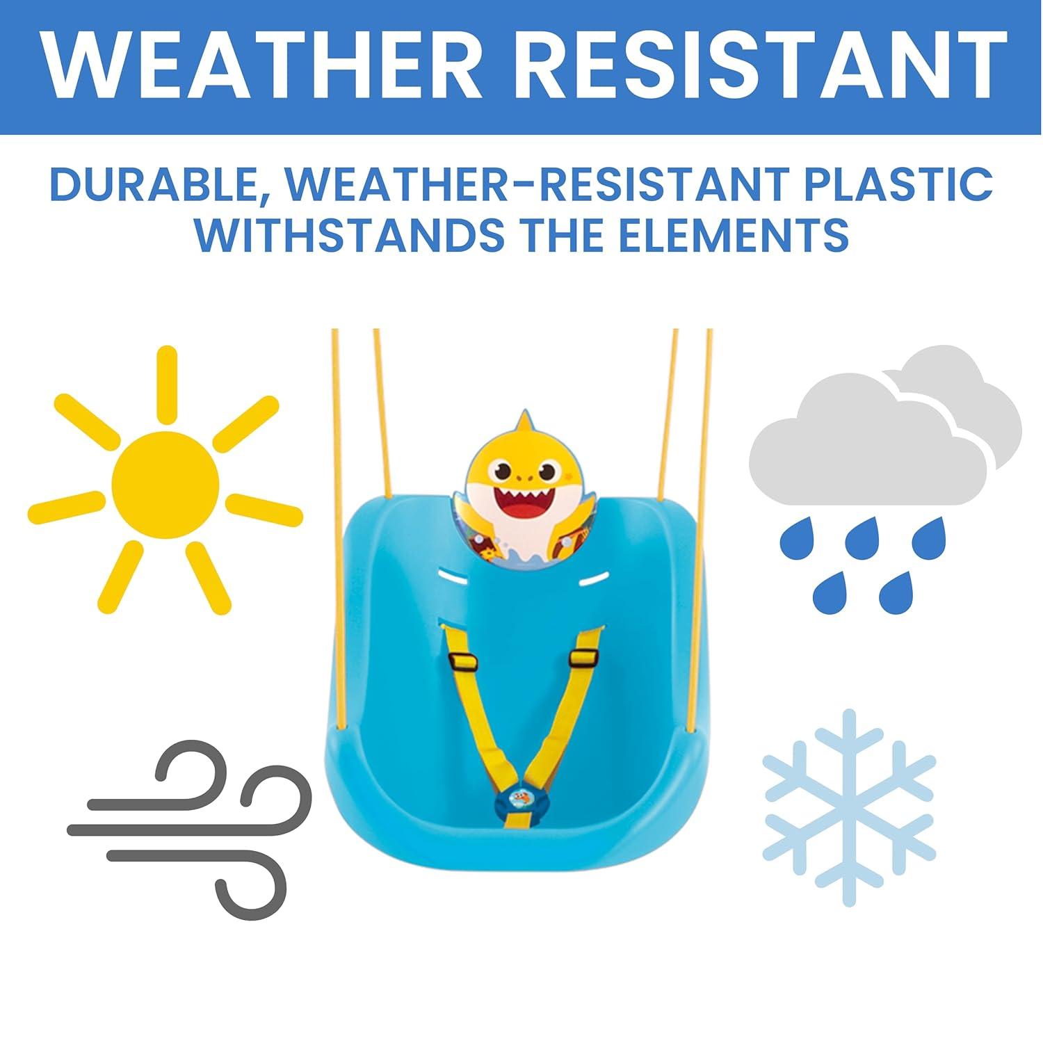 CoComelon 2-in-1 Outdoor Swing by Delta Children – For Babies and Toddlers – Full Bucket Seat