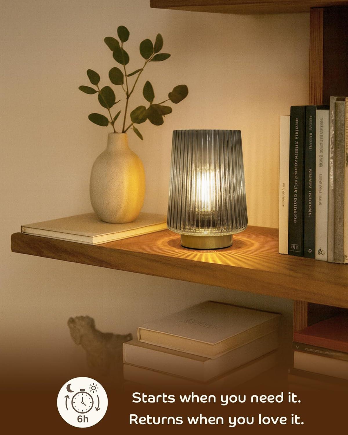 Latitude Run® Battery Operated Lamp With Timer, Table Lamps For Bedroom