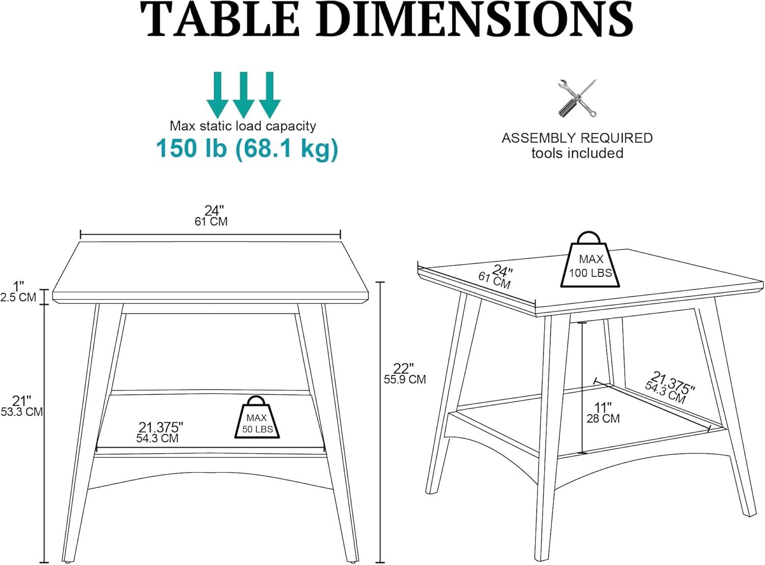 Parker End Table with storage