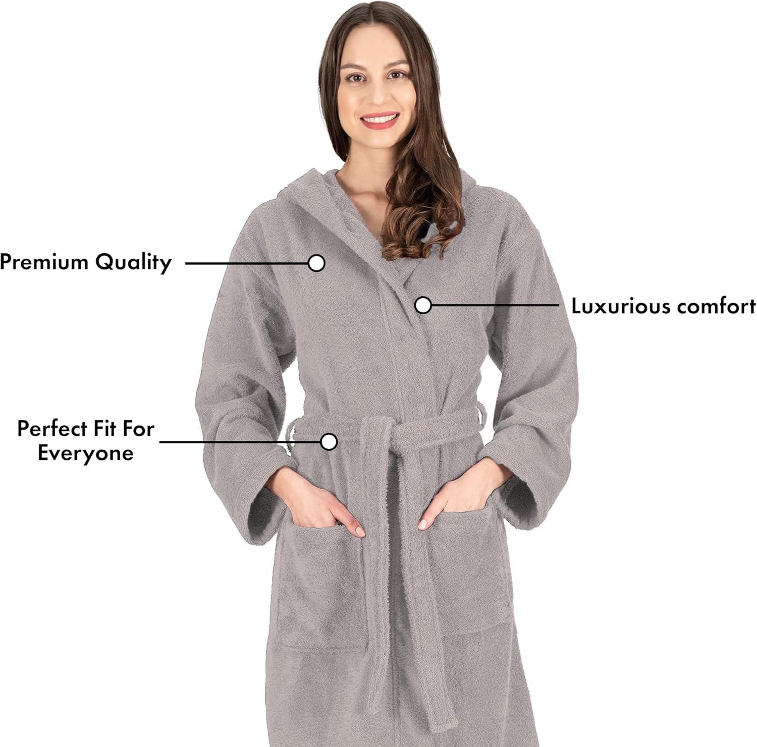 Nine West Hooded  Turkish Cotton Unisex Bath Robe Collection