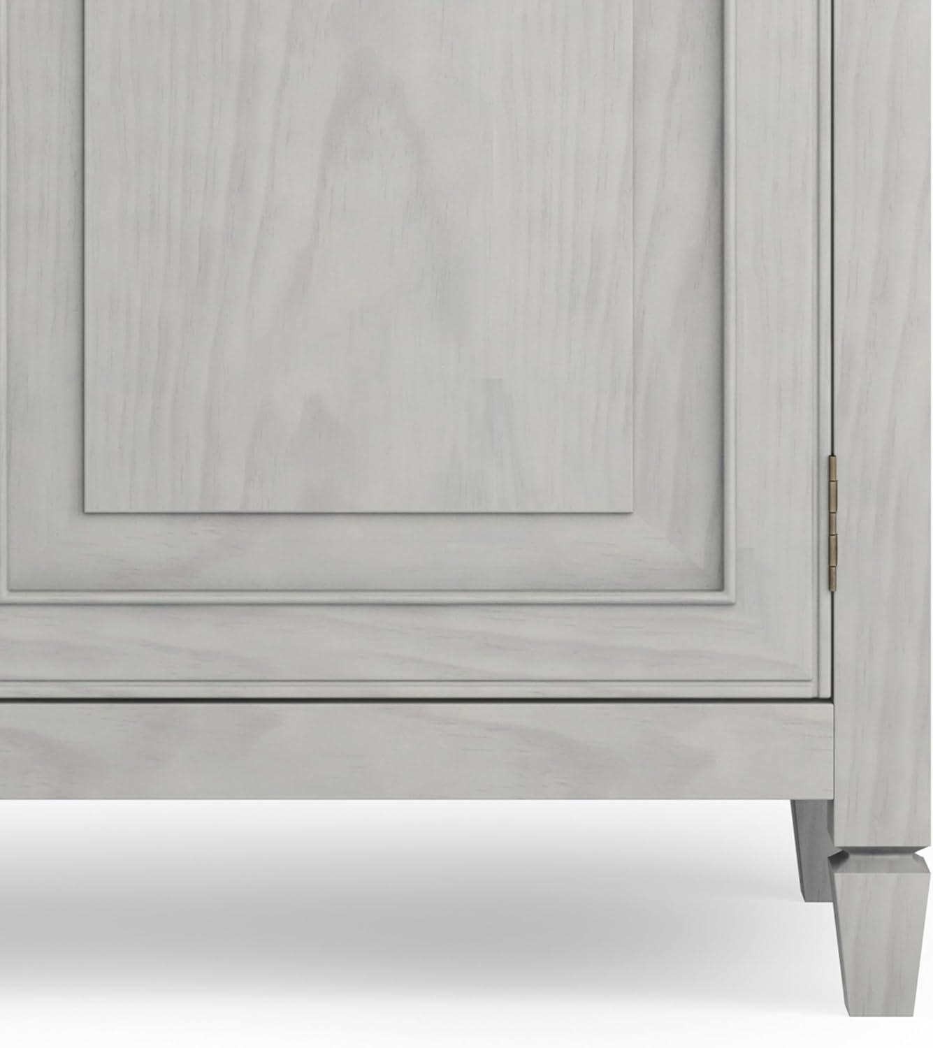 Simpli Home Connaught 40"W Solid Wood 2-Shelf Entryway Storage Cabinet with 2 Storage Drawers