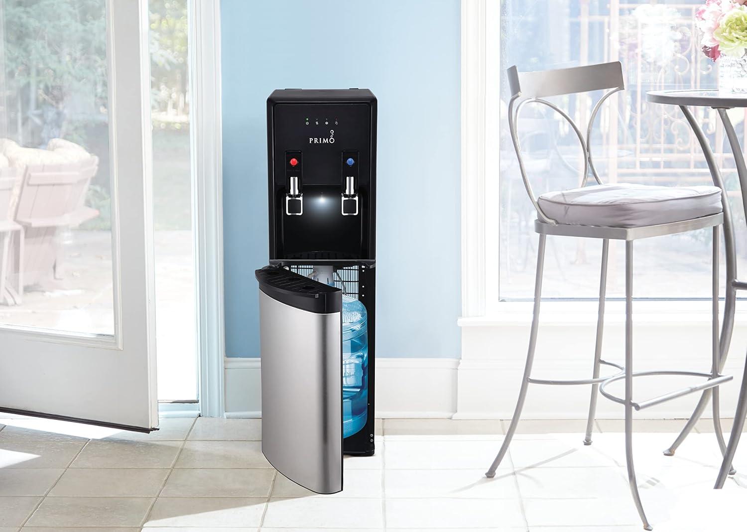 Primo Black and Stainless Steel Bottom-Loading Water Dispenser