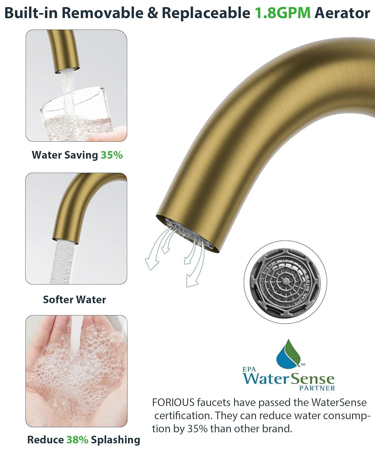 Single Handle Stainless Steel Bar Faucet With Supply Lines And Deckplate
