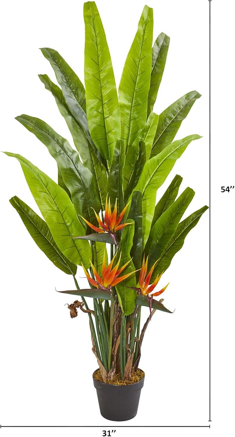 Silk Plant Nearly Natural 4.5" Bird of Paradise Artificial Plant