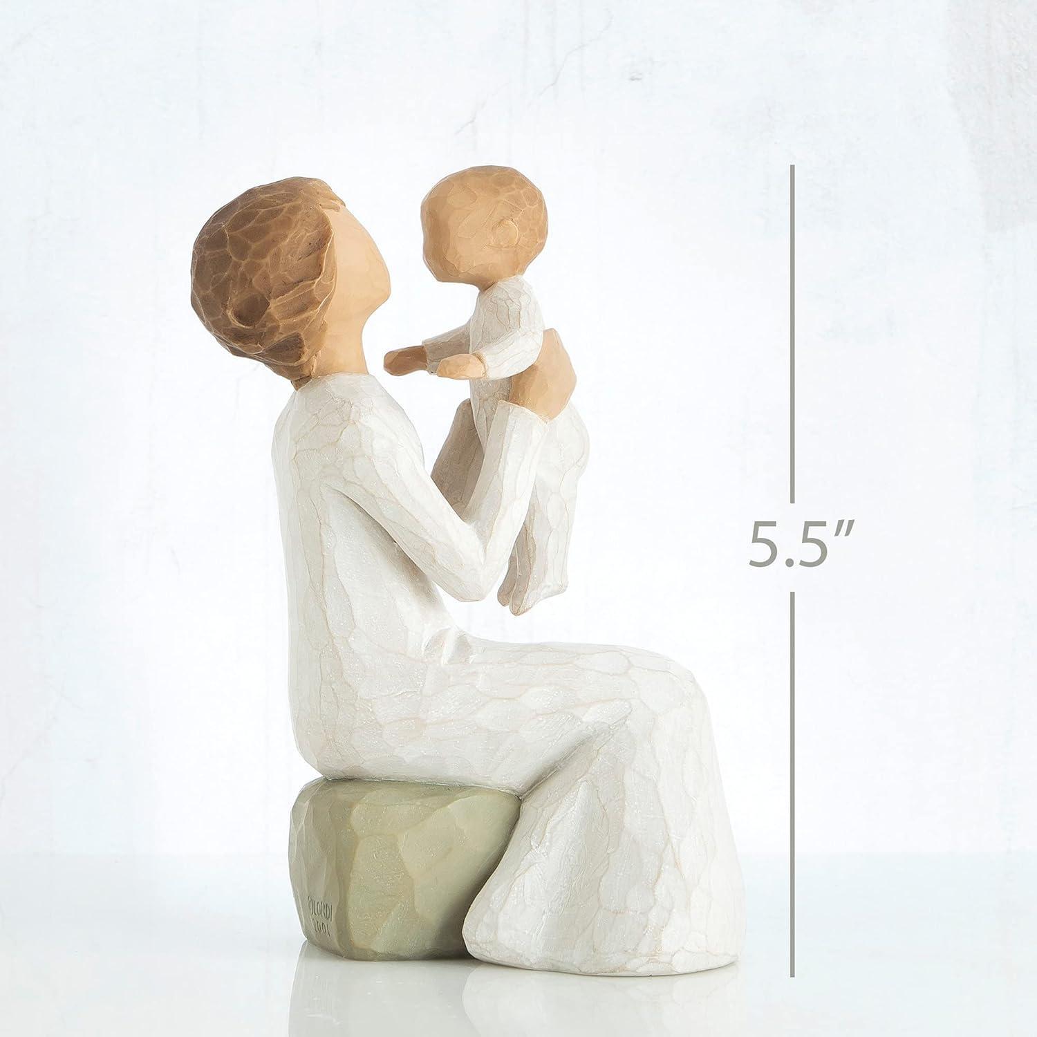 Hand-Painted Resin Grandmother with Child Figurine