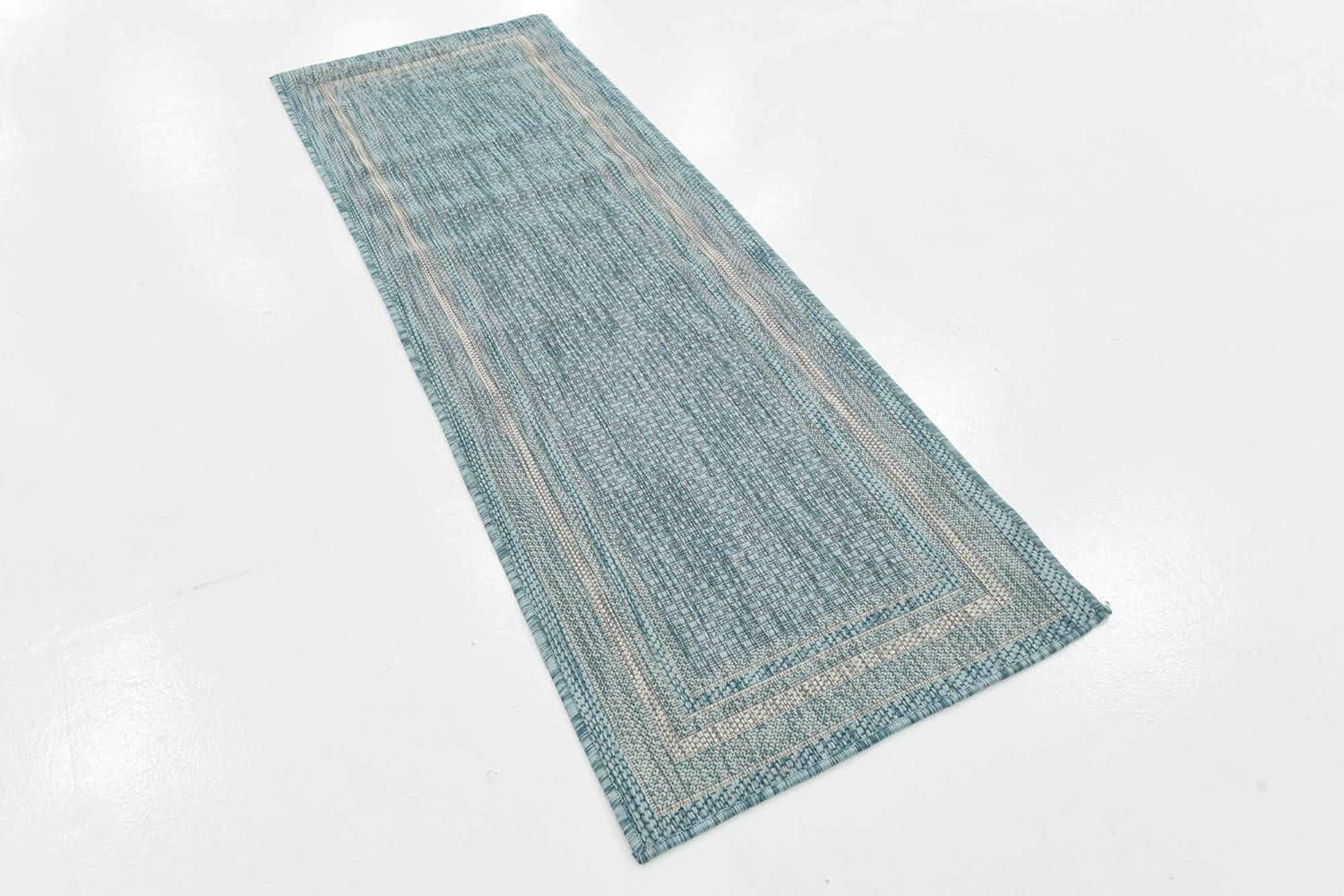 Aquamarine Outdoor Runner Rug - Easy Care & Stain Resistant