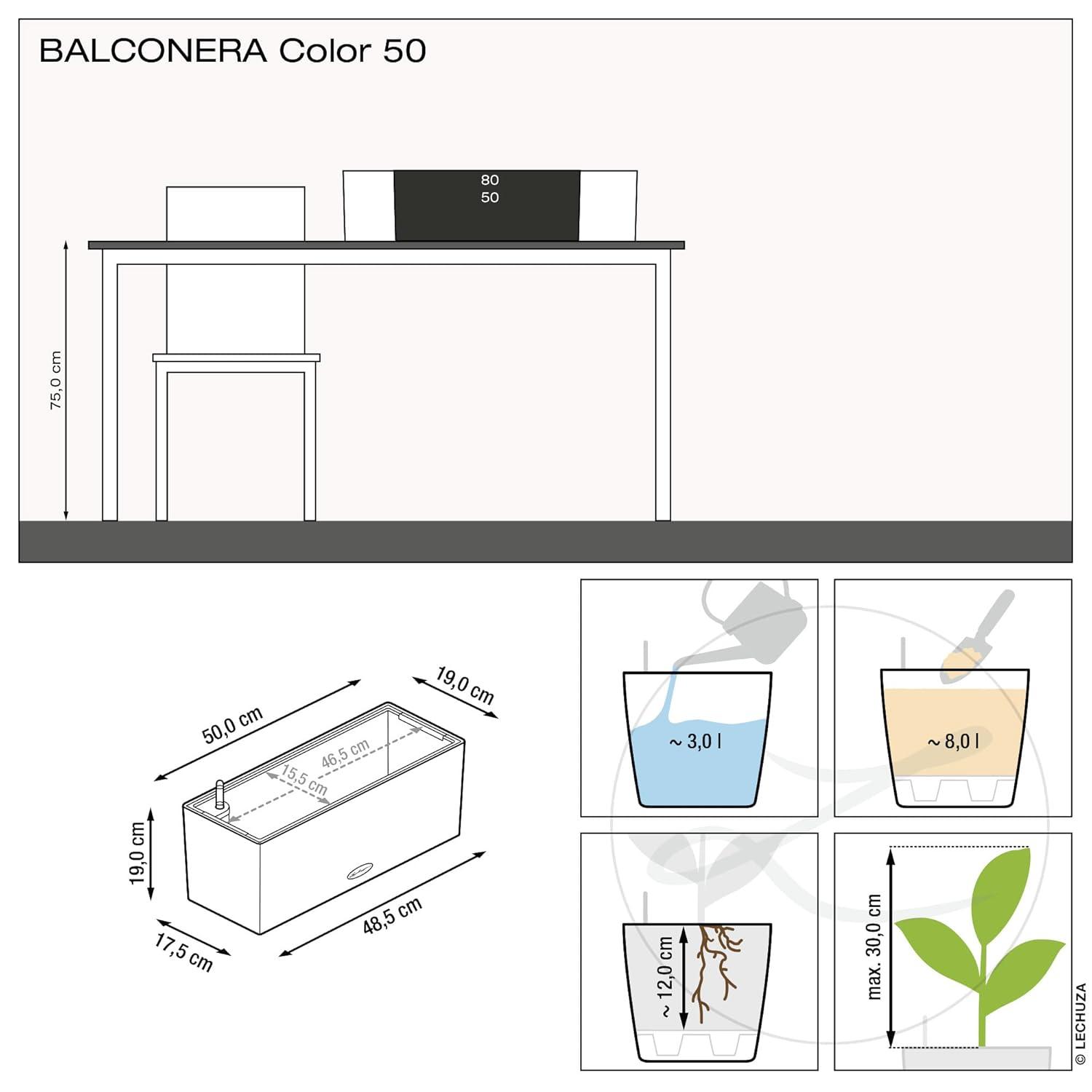Sleek Matte White Rectangular Self-Watering Planter - 20"W