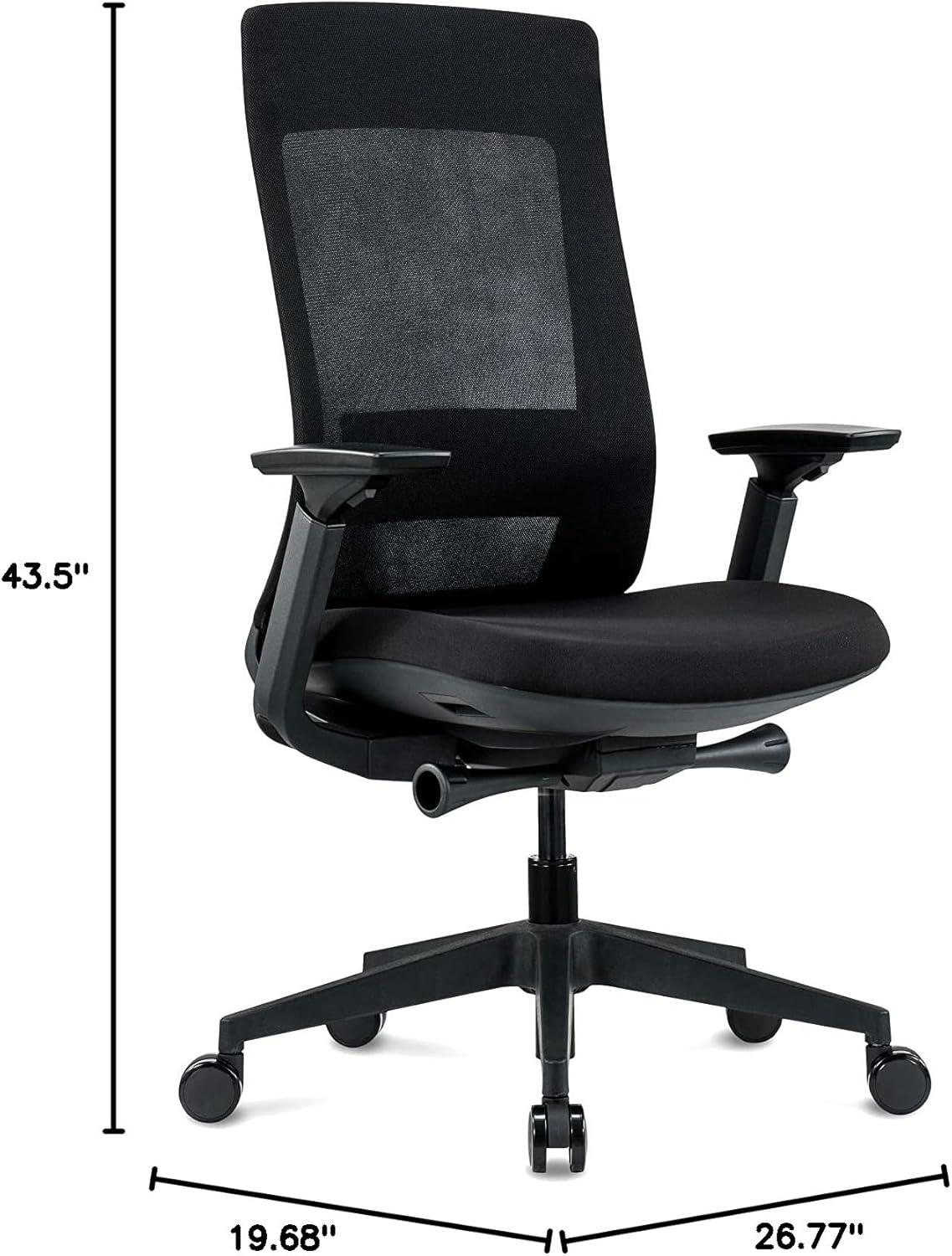 Eurotech Seating Elevate Executive Task Chair, Black/Black