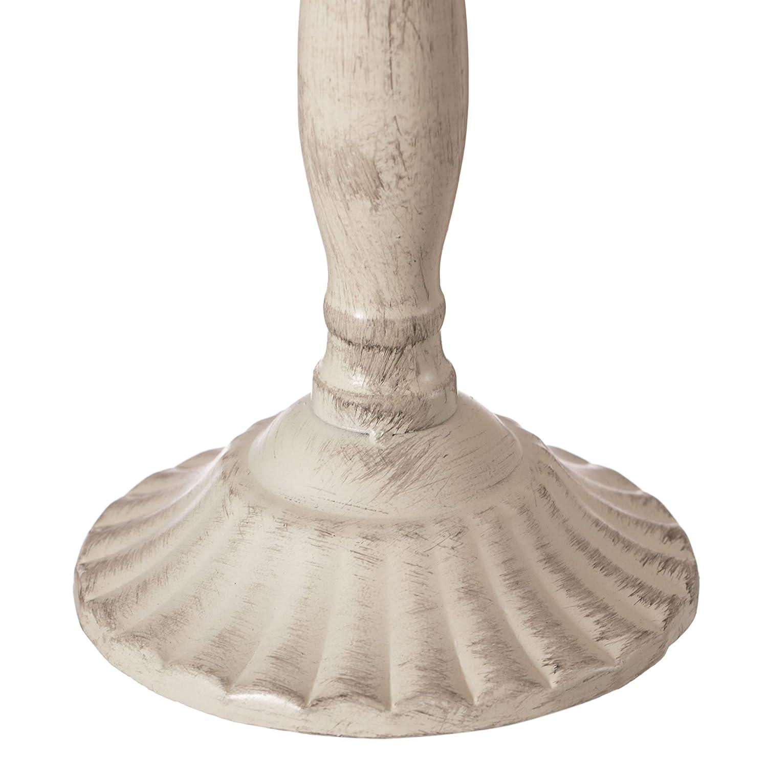 Fabulaxe Antique 8" Distressed Candlestick for Dining Room, Entryway, Kitchen and Vanity