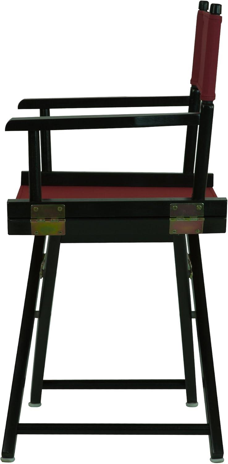 18" Director's Chair Black Frame-Burgundy Canvas