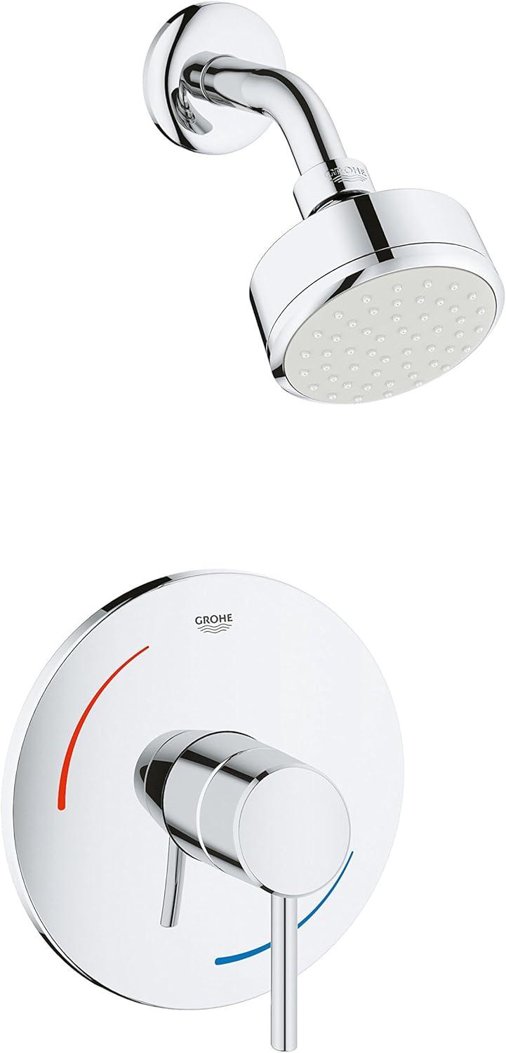 Starlight Chrome Wall Mounted Rain Shower System