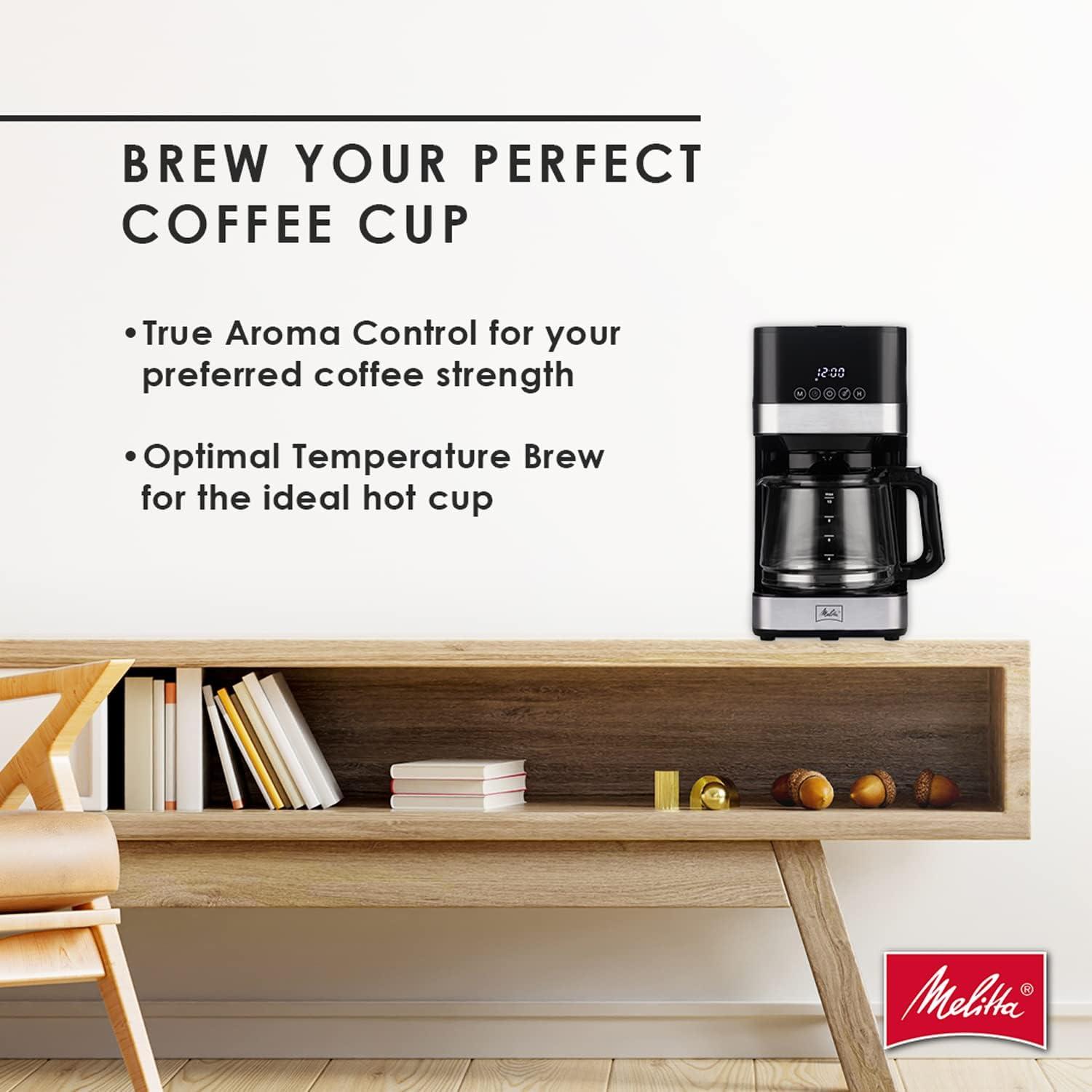 Melitta Aroma Tocco 10-cup Drip Coffee Maker With Glass Carafe And Touch Control Display