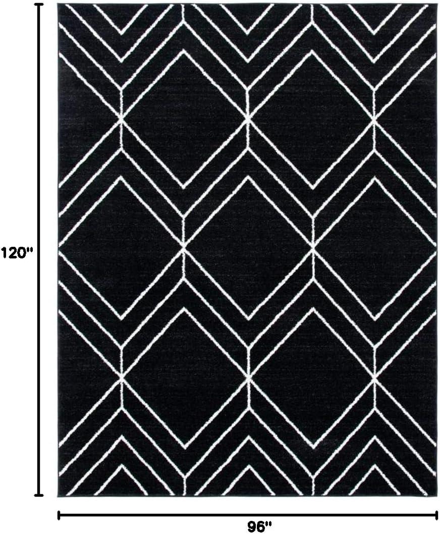 Adirondack ADR241 Machine Made Indoor Area Rug - Black/Ivory - 8'x10' - Safavieh