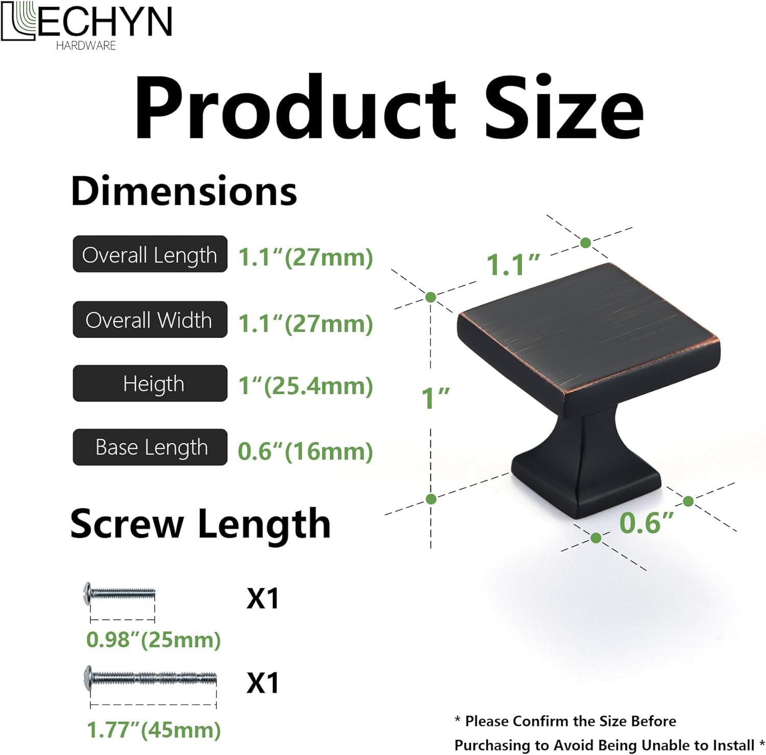 Pedestal 1-1/16" Square Knob Multipack