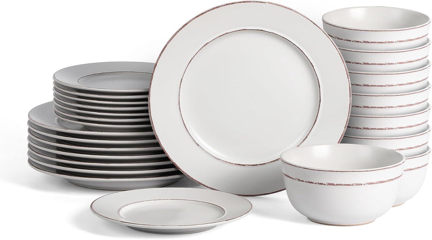 Earth & Clay Earth & Clay Hazel 24-Piece Dinnerware Set Stoneware (Set of 24)