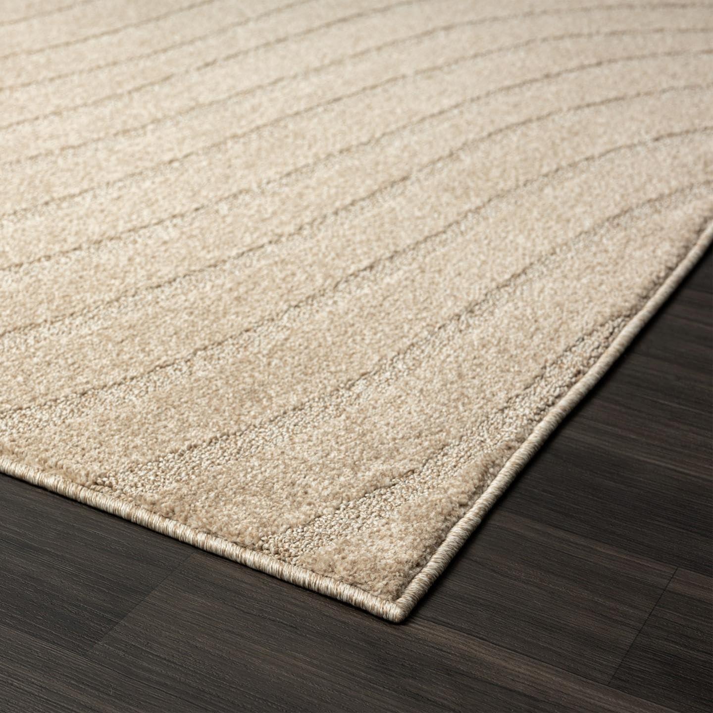 Luxe Weavers Modern Geometric Wave Anthracite 8x10 Area Rug