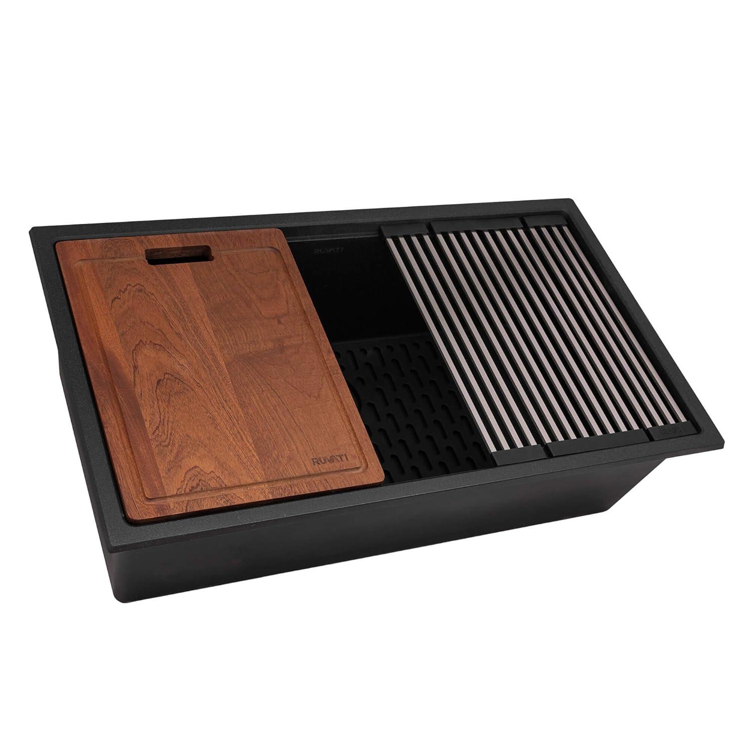 Ruvati 33-inch epiRock Workstation Undermount Kitchen Sink