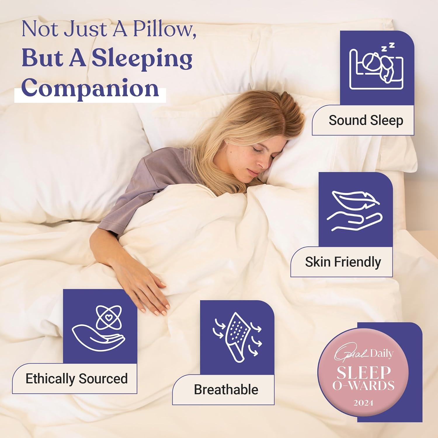 Luxury Firm Down Alternative Pillow with Cotton Cover