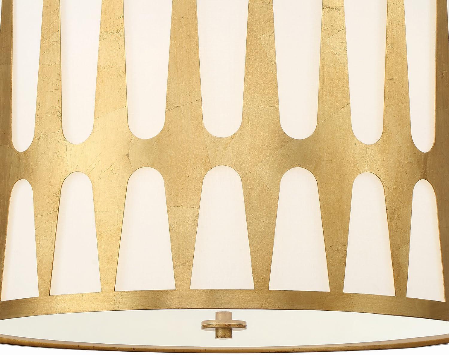 Crystorama Royston 5 Light Antique Gold Pendant - 24'' W x 18.37'' H