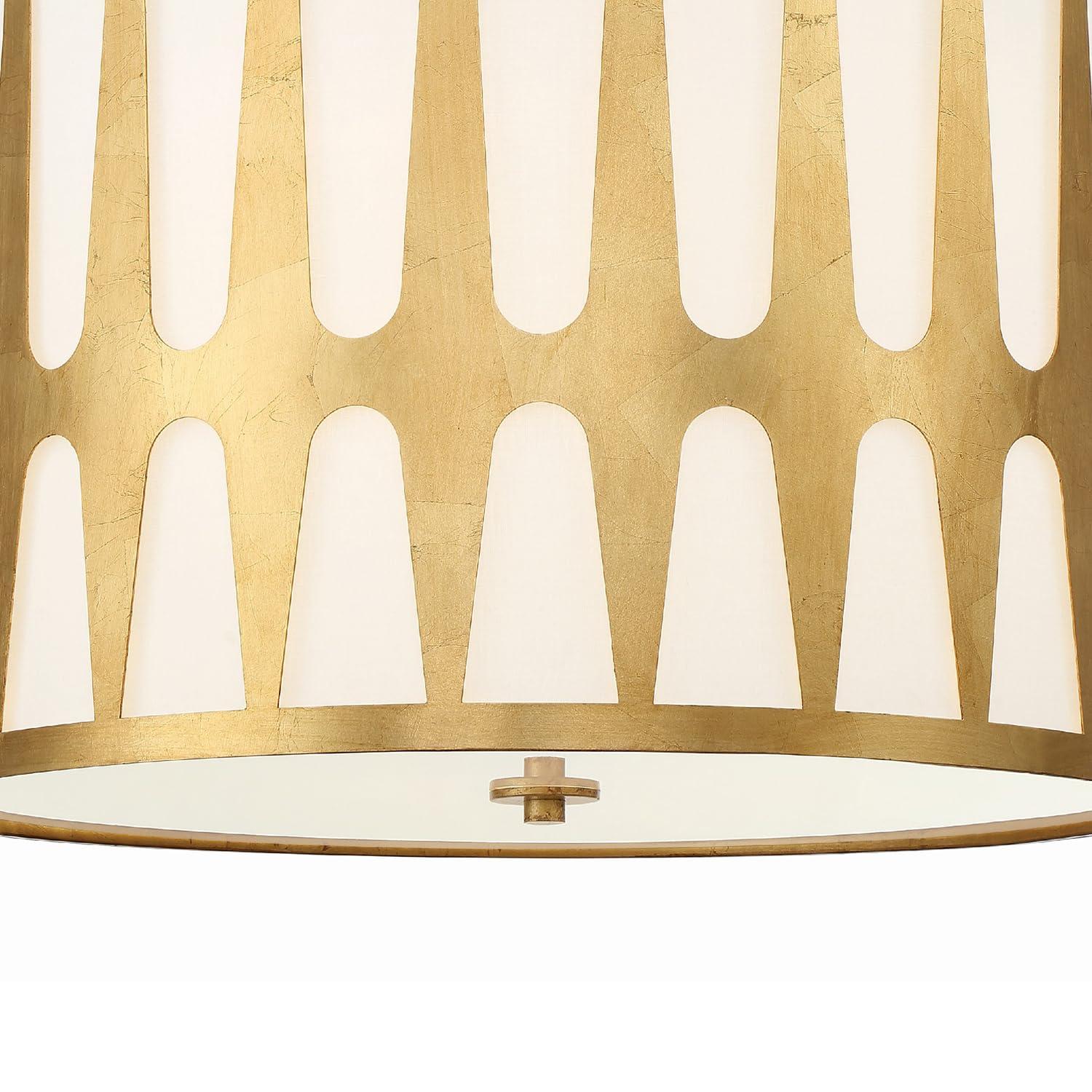Crystorama Royston 5 Light Antique Gold Pendant - 24'' W x 18.37'' H