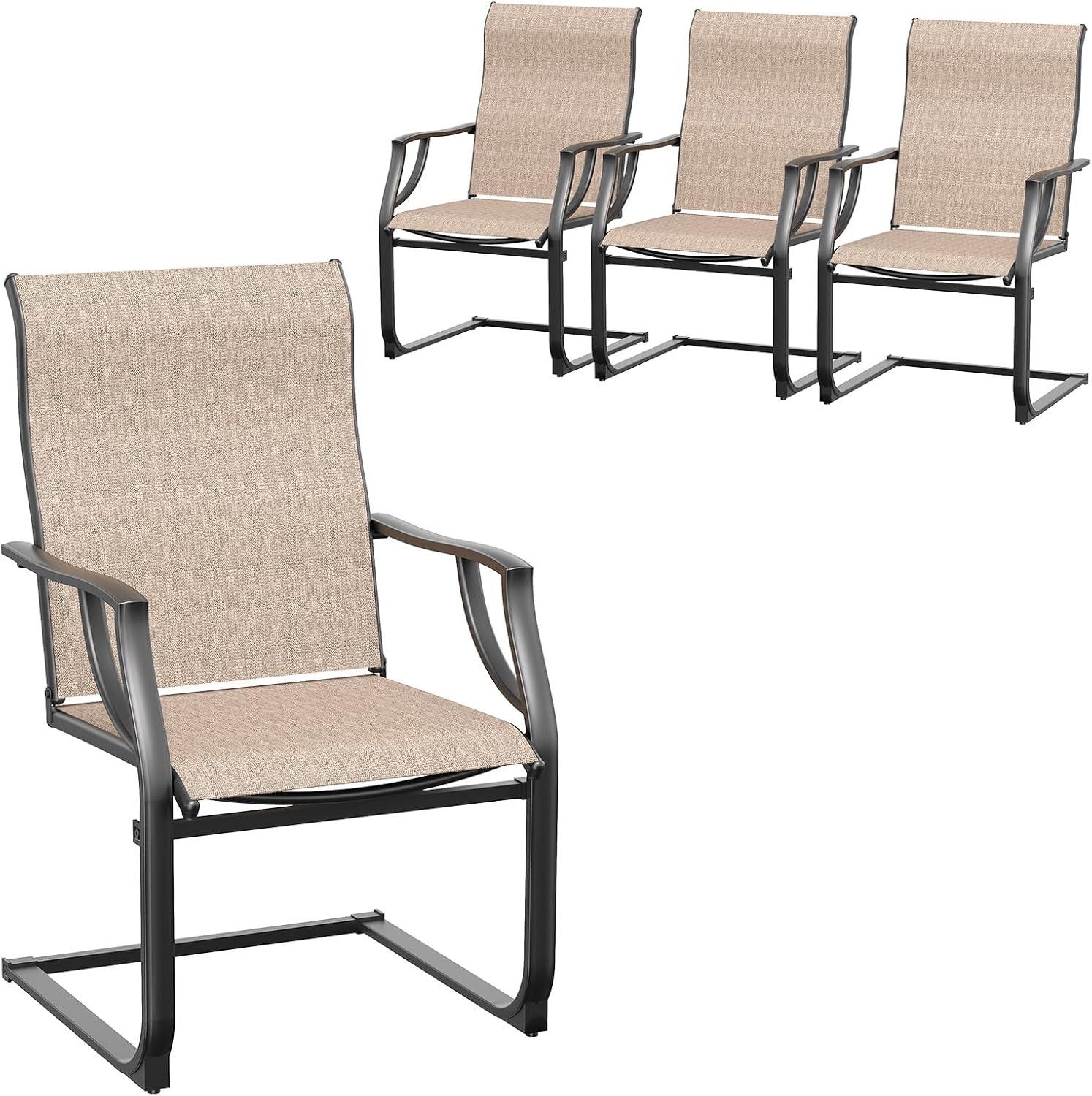 ELPOSUN 3 Piece Patio Conversation Bistro Set Outdoor Furniture Set, Porch Balcony Furniture Set,Wicker Chairs and Coffee Table Set for Patio Balcony Backyard Apartment, Grey