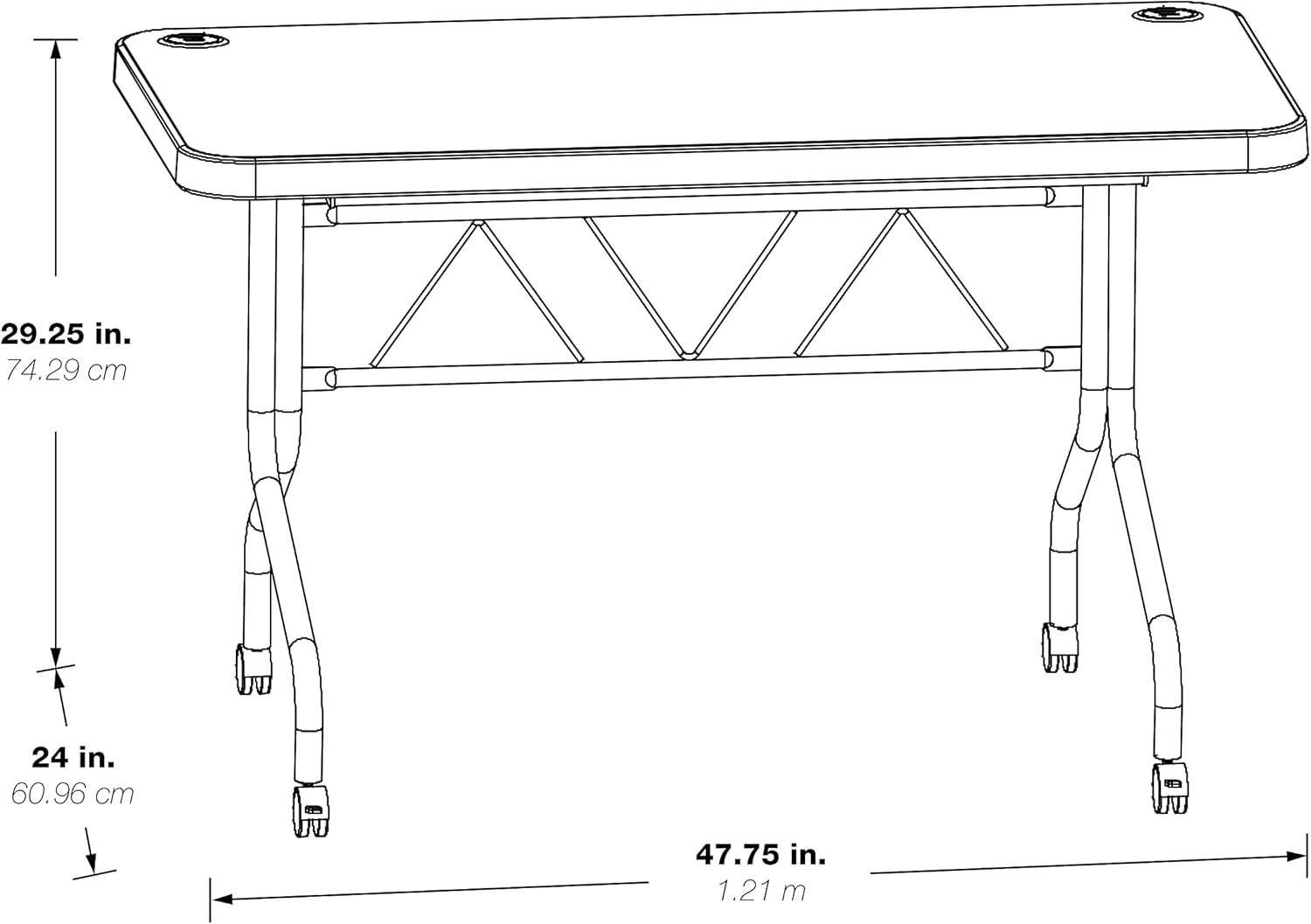 OSP Designs 4' Resin Multipurpose Flip Table