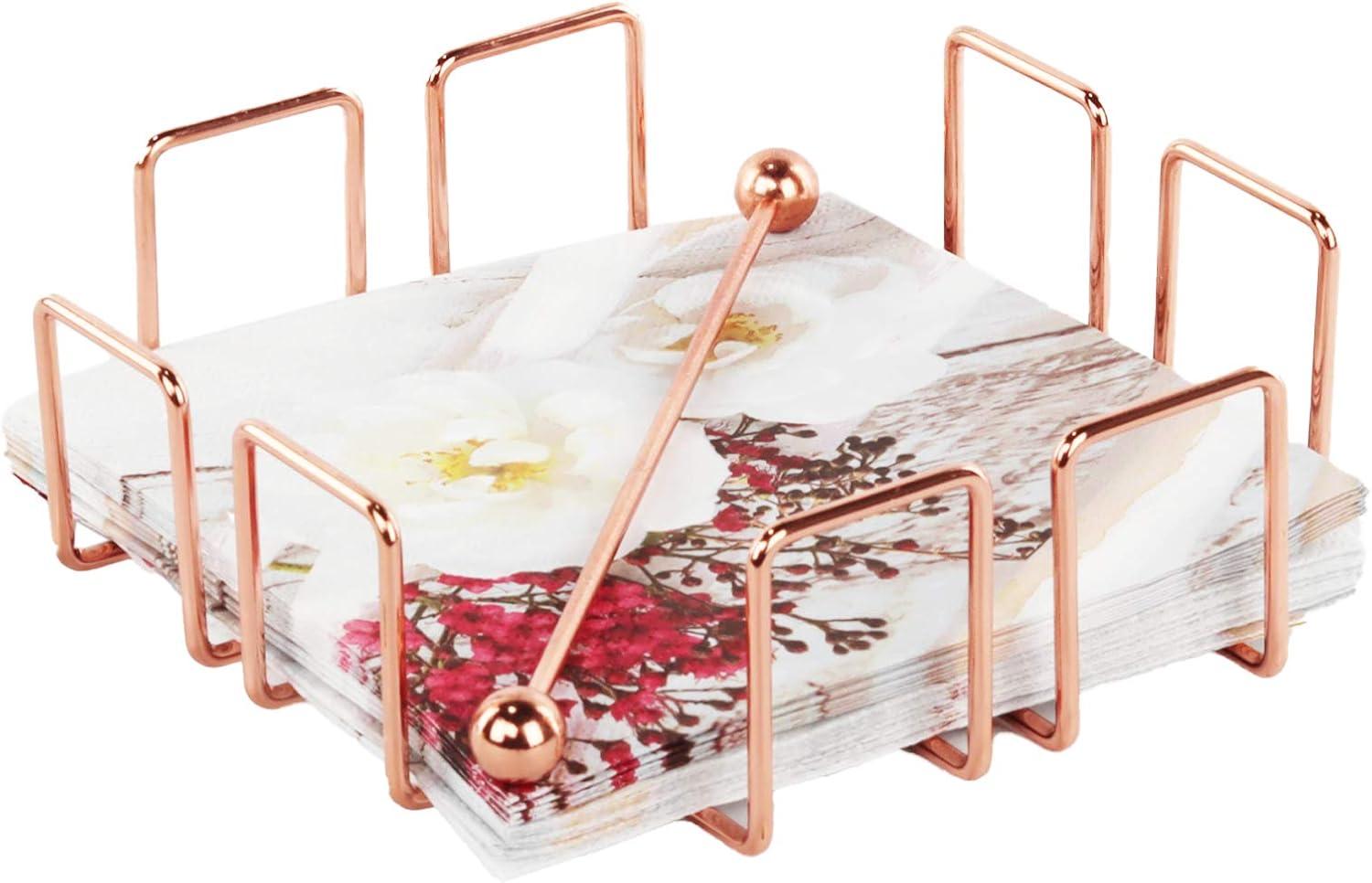 Servette Home Copper Napkin Holders for Tables