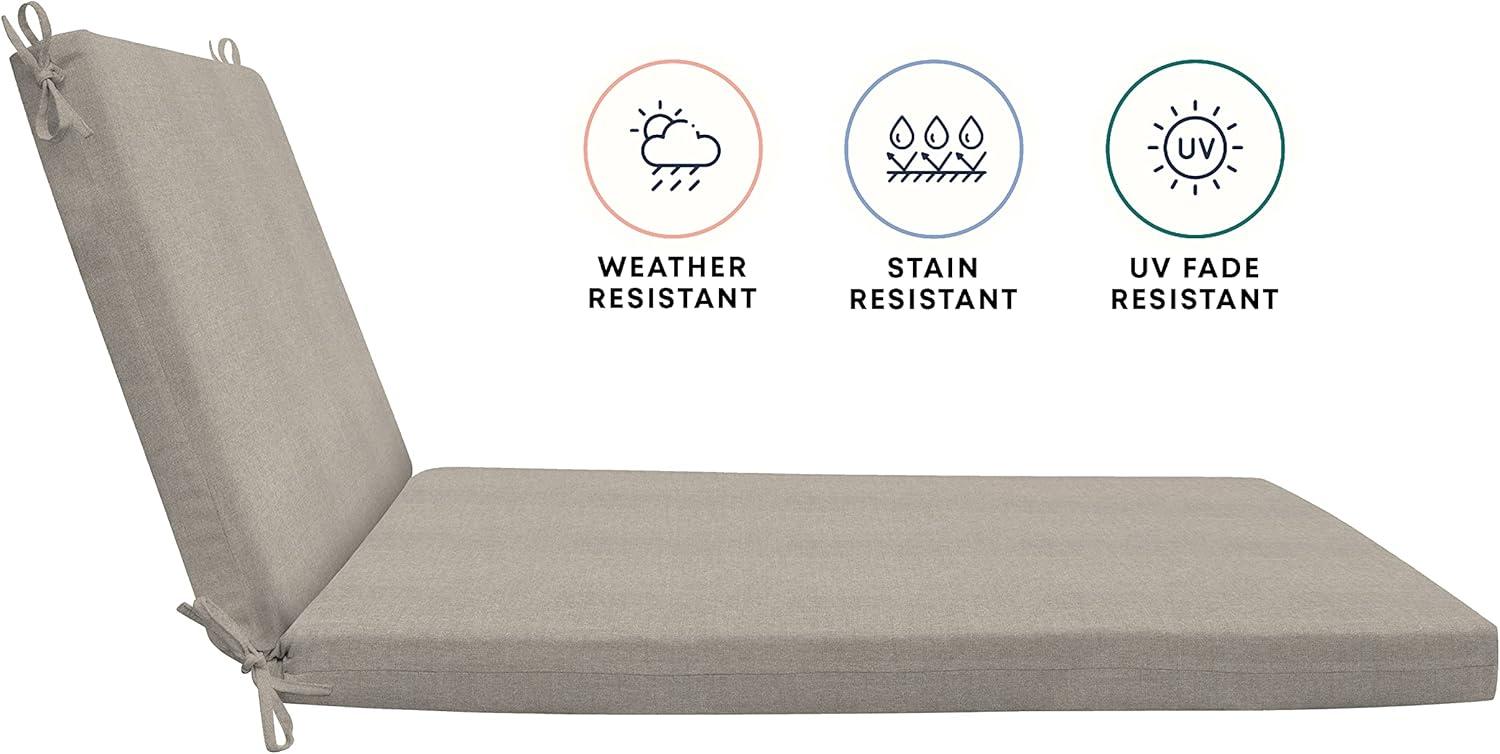Honeycomb Outdoor Chaise Lounge Cushion - Heathered Solid Taupe