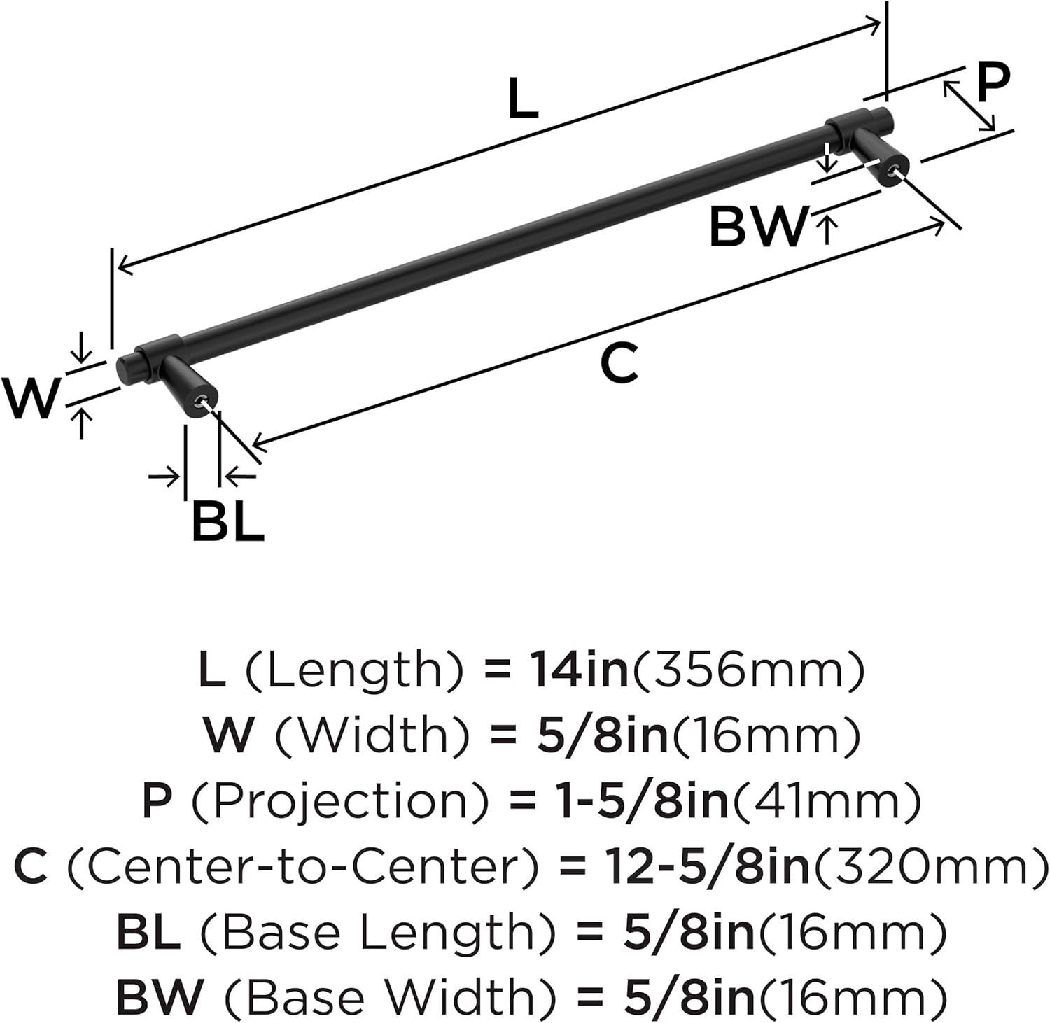 Destine 12-5/8 inch (320mm) Center-to-Center