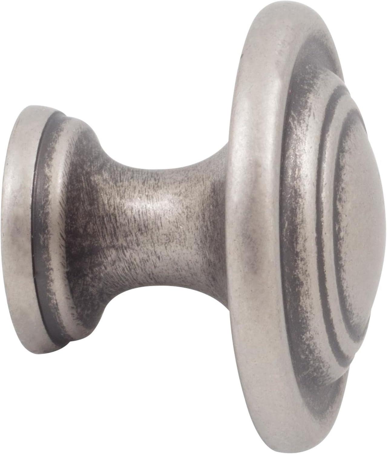 Charlotte Cabinet/Bi-Fold Door Knob, 1-3/4 Inches, Weathered Nickel by Stone Harbor Hardware