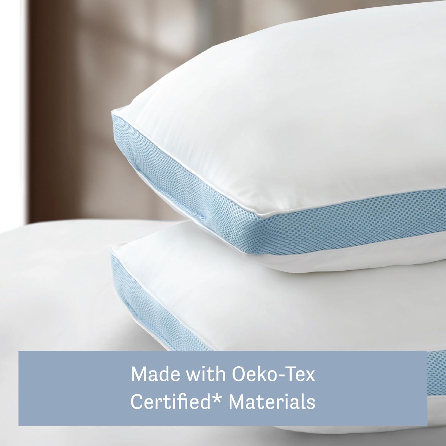 DreamLab Cooling Sleep Pillows for Back, Stomach or Side Sleepers, Set of 2, Standard/Queen